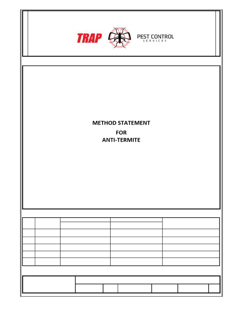 Anti-Termite Method Statement Guide | PDF | Waste Management | Combustion