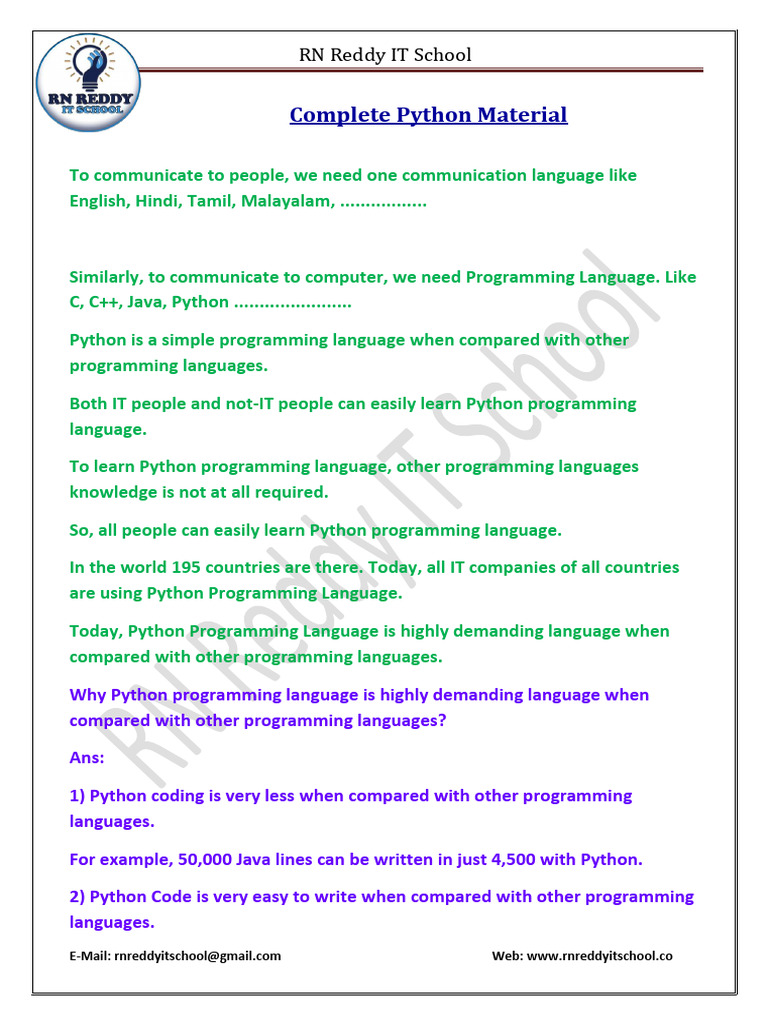 Learn Python Programming Basics | PDF | Data Type | Boolean Data Type
