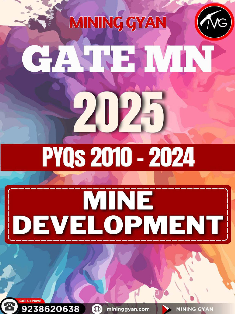 Mine Development PYQs 2010-2024 | PDF
