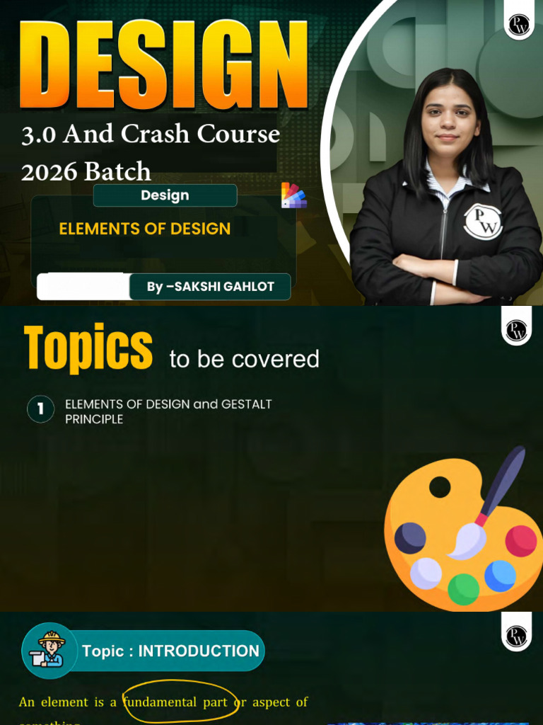 Elements of Design Class Notes | PDF