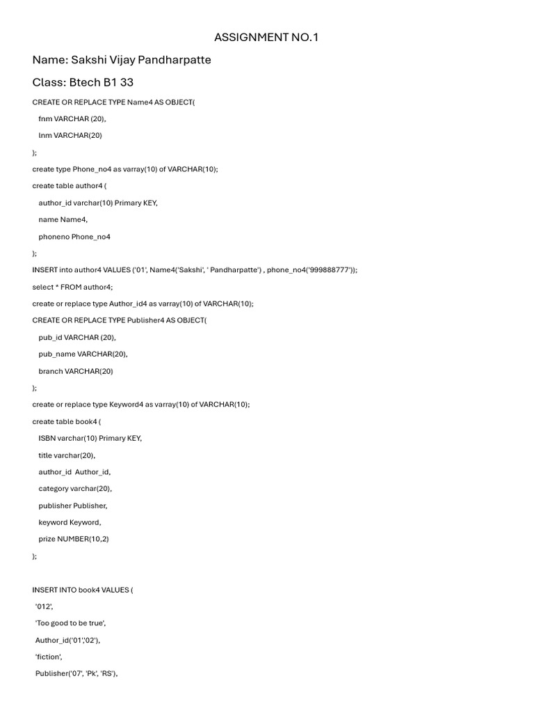 Assignment No1 - b33 | PDF