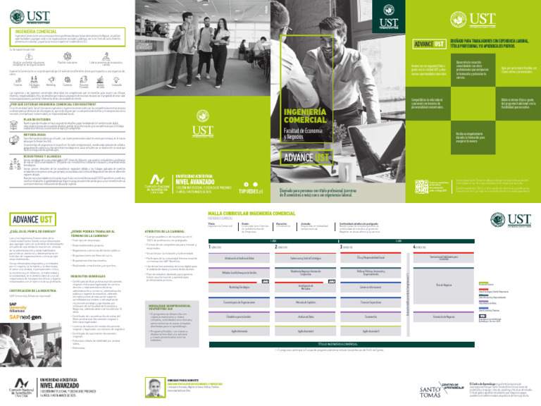 Ingeniería Comercial en UST: Formación Integral | PDF | Plan de ...