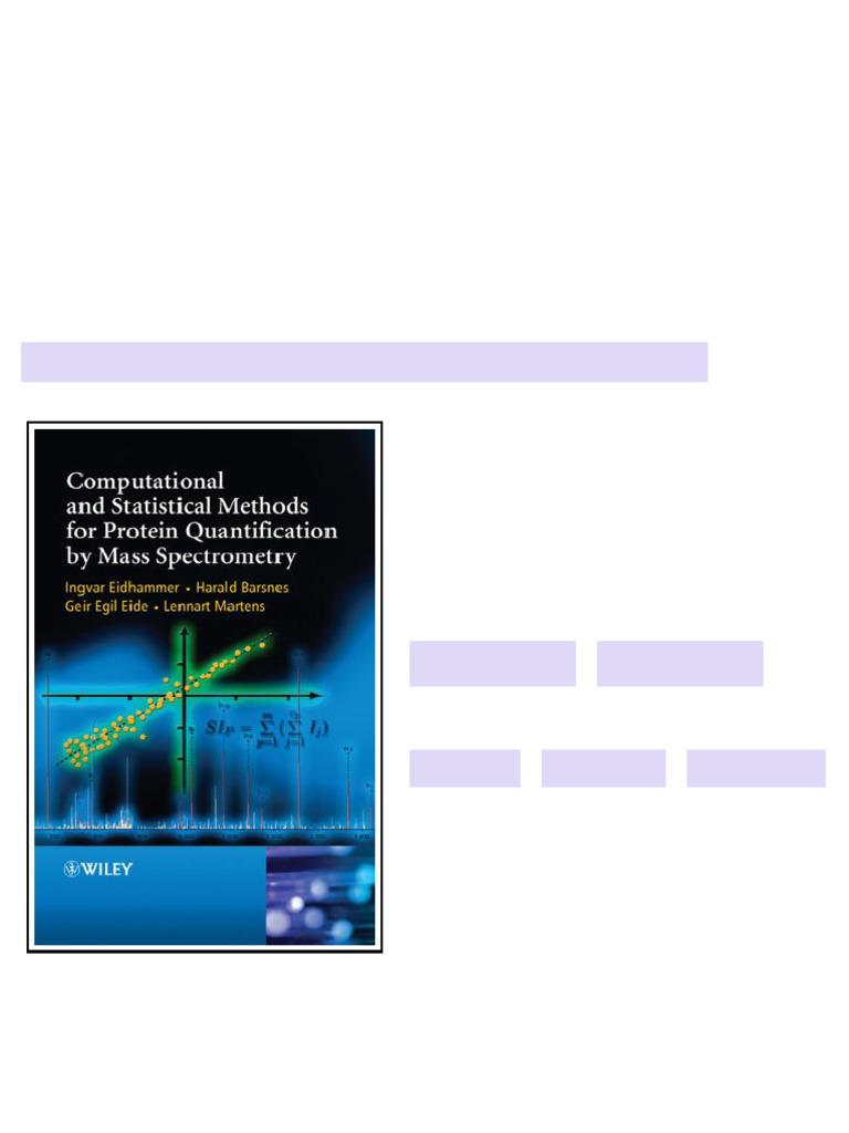 Computational and Statistical Methods For Protein Quantification by ...