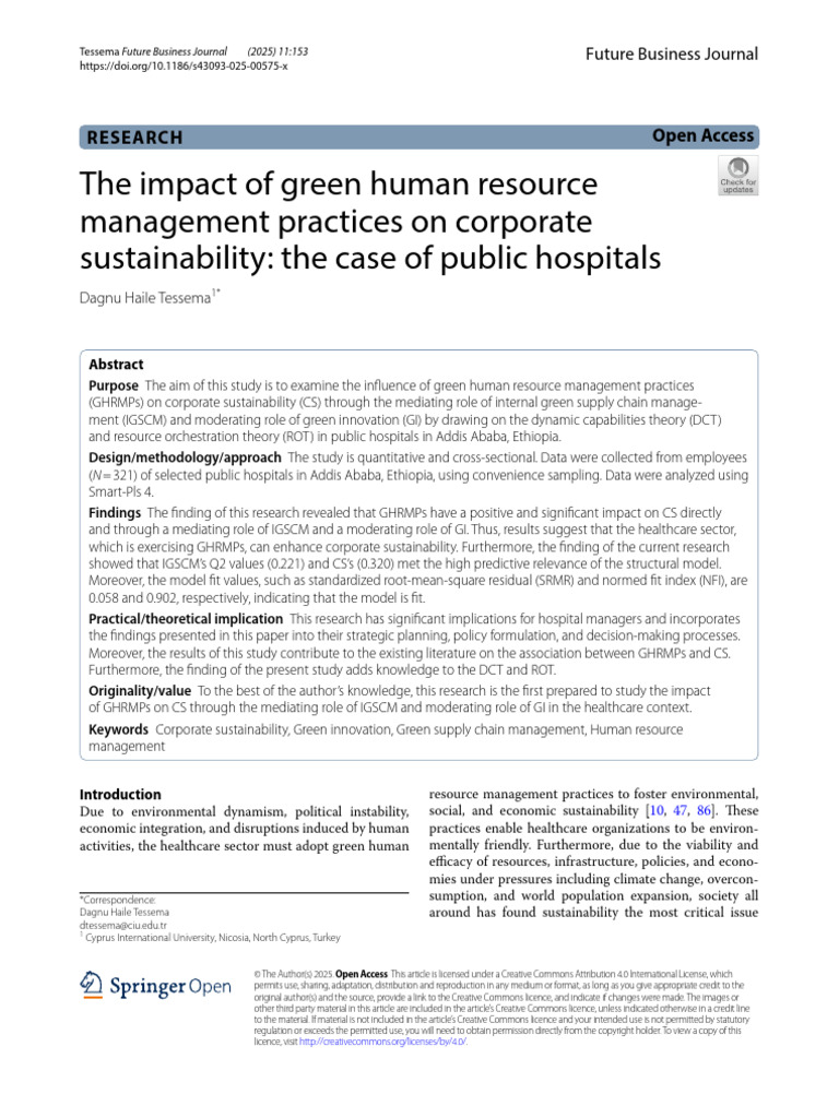 The Impact of Green Human Resource Management Practices On Corporate ...