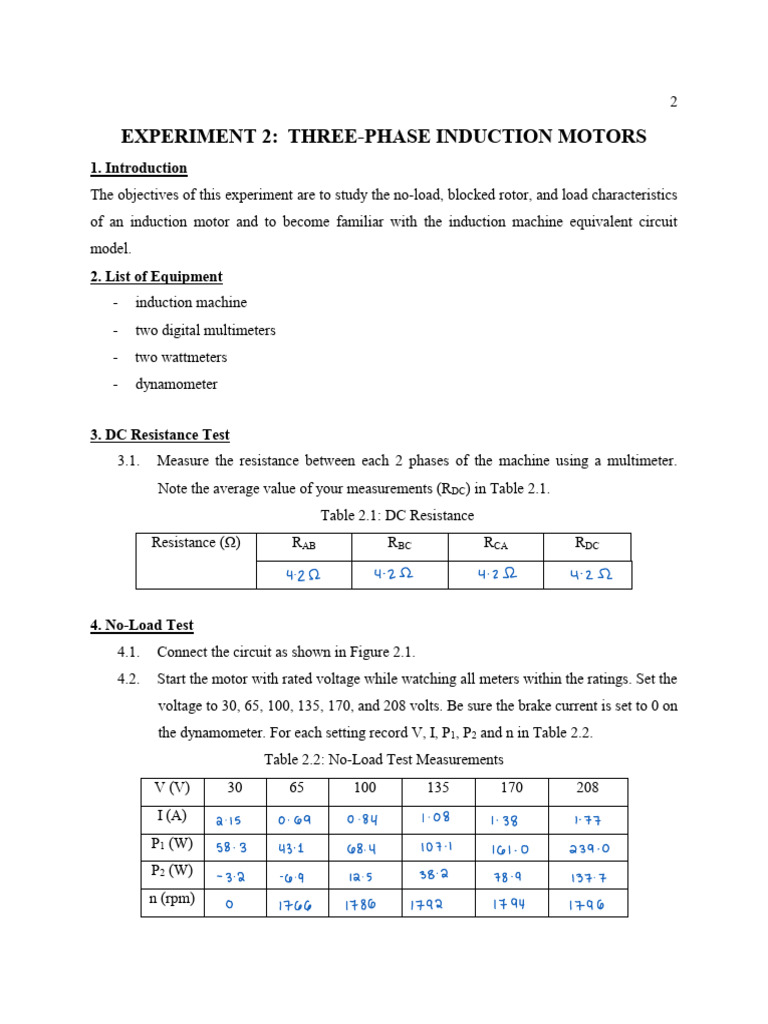 Induction Motor Testing Procedures | PDF | Electric Power | Power (Physics)