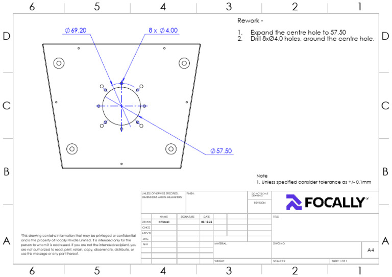 Rework Drawing Specifications for Hole Expansion | PDF