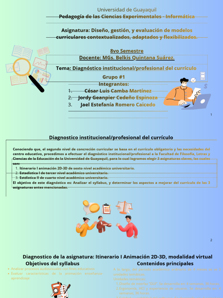 Diagnóstico Curricular en Educación Superior | PDF | Plan de estudios ...