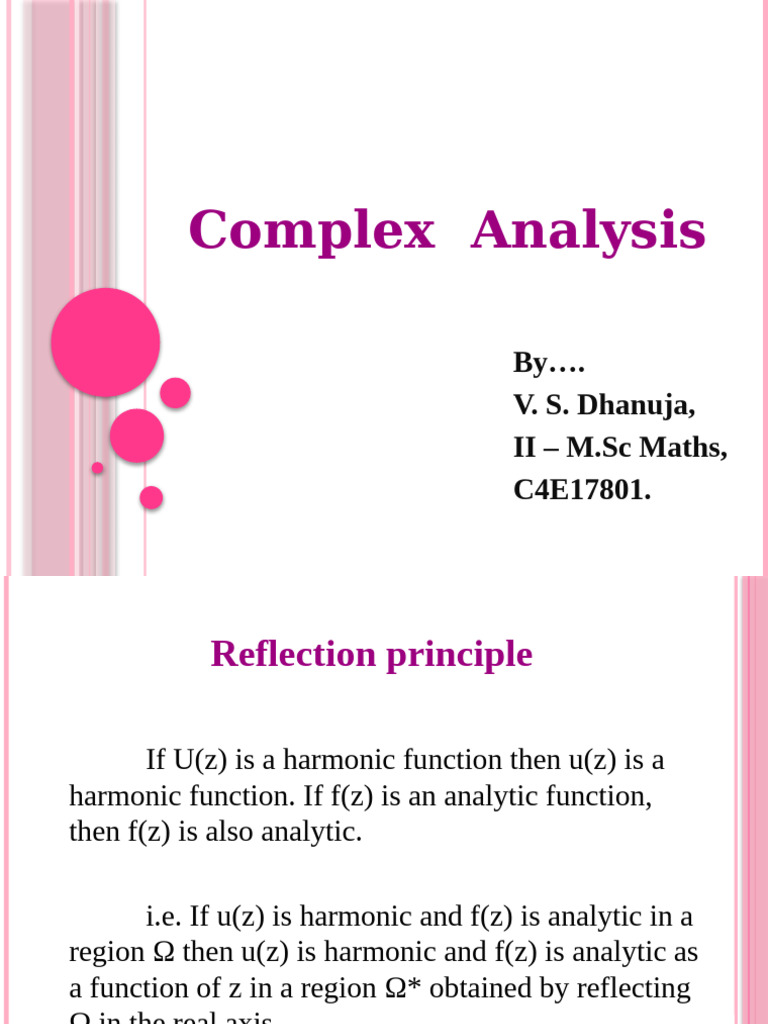Reflection Principle in Complex Analysis | PDF | Function (Mathematics ...