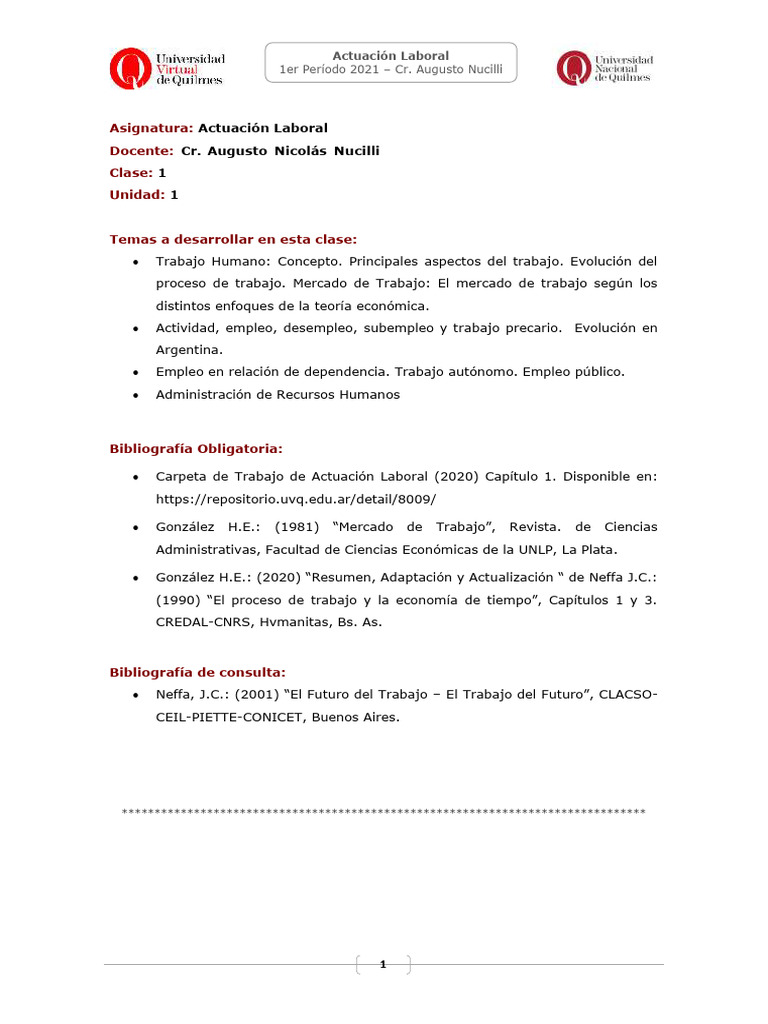Evolución del Trabajo y Mercado Laboral | PDF | Derecho laboral ...