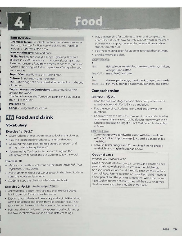 Unit4 4A Project 2 Teacher Fourth | PDF