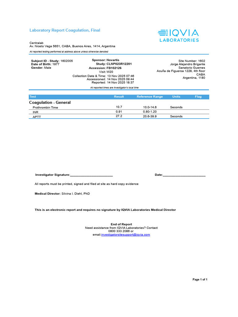 Laboratory Report Coagulation, Final | PDF | Medical Specialties ...