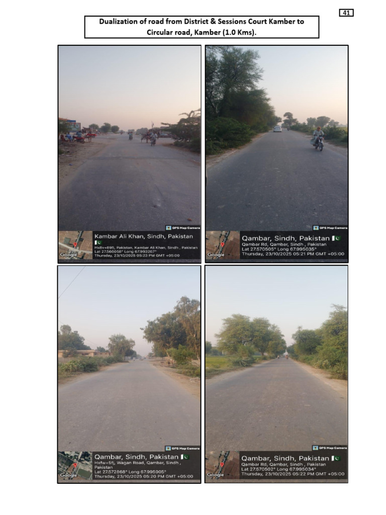 Dualization of Road From District & Sessions Court Kamber To Circular ...