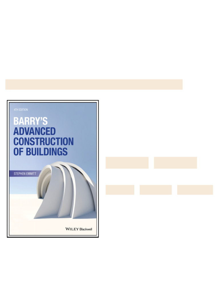 Barry s advanced construction of buildings 4th Edition Robin Barry ...