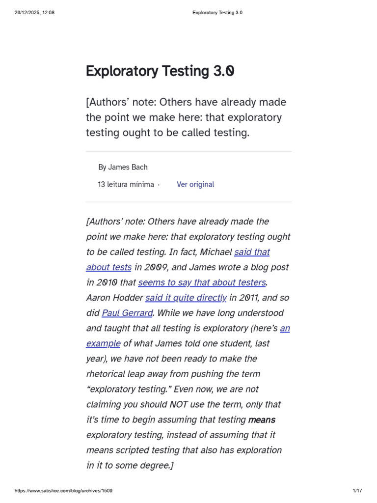 Understanding Exploratory Testing 3.0 | PDF | Wisdom | Cognition