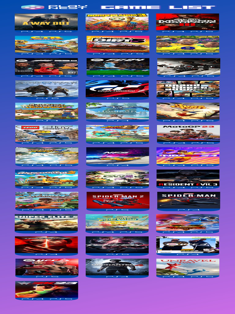 Master Game List | PDF