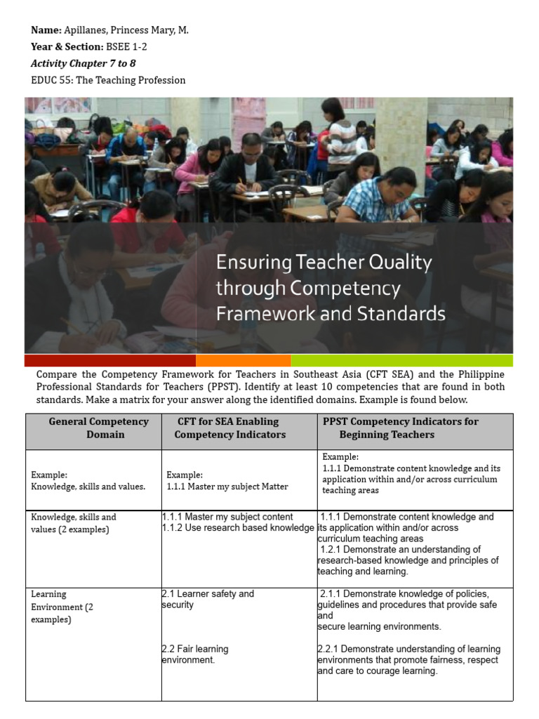 Comparing Teacher Competency Standards | PDF | Teachers | Learning