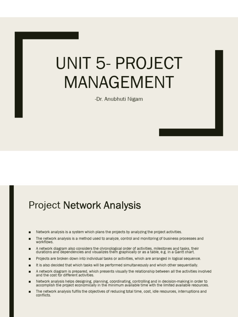 Project Management: Network Analysis Techniques | PDF