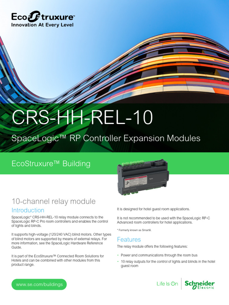 SpaceLogic CRS-HH-REL-10 Relay Module | PDF | Relay | Alternating Current