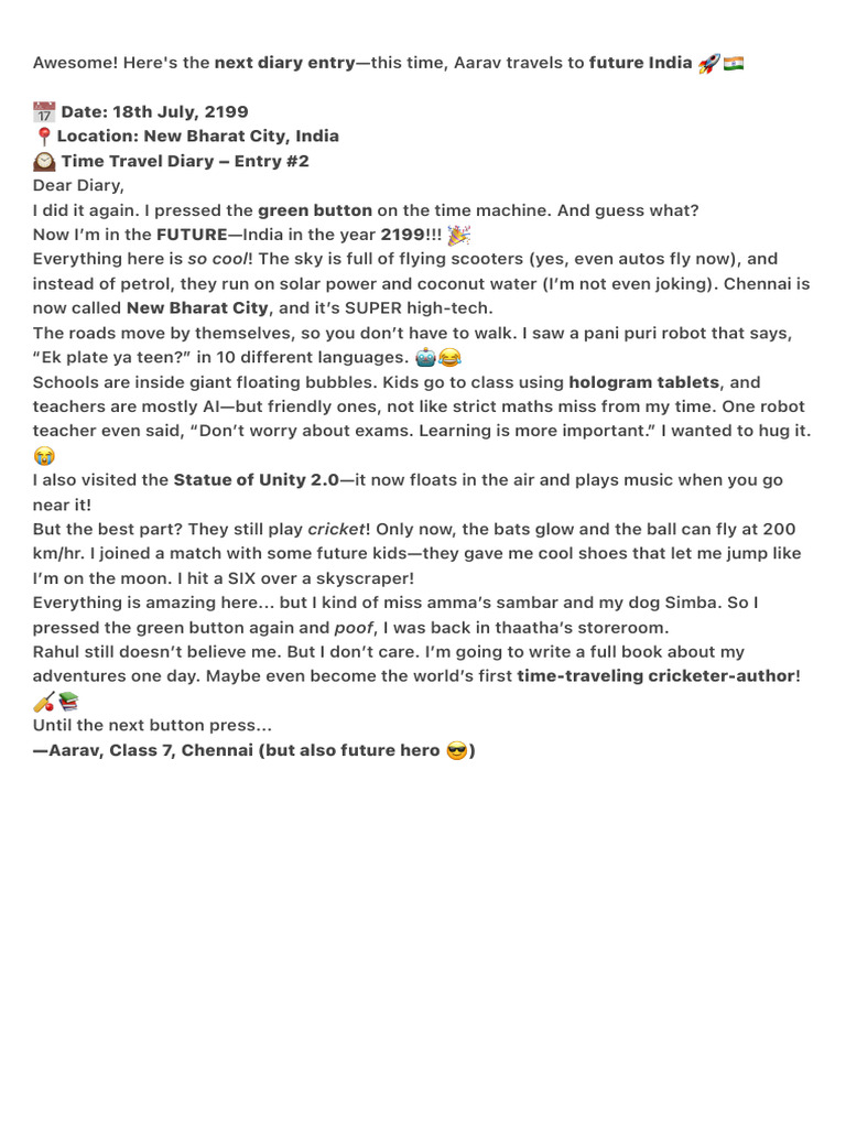 Diary Entry | PDF