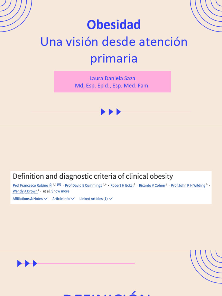 Definición y diagnóstico de obesidad | PDF | Índice de masa corporal ...