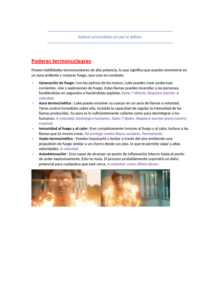 Poderes sobrehumanos y habilidades de combate | PDF | Relámpago | Ligero