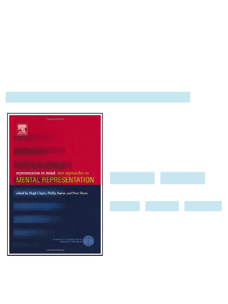 Representation in Mind New Approaches to Mental Representation ...