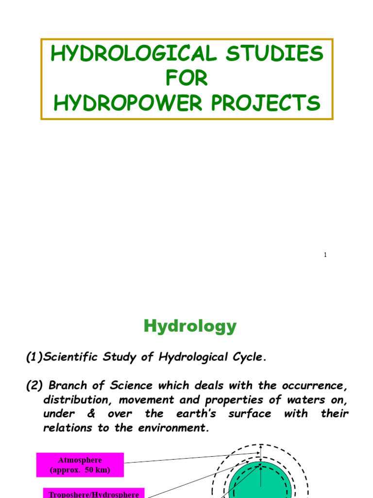 Hydrological Studies For Hydropower Projects | PDF | Hydrology | Flood