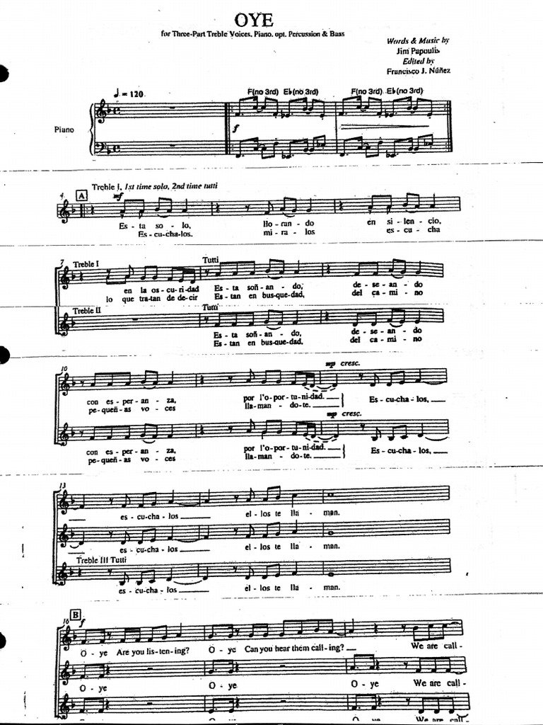 Oye Sheet Music | PDF