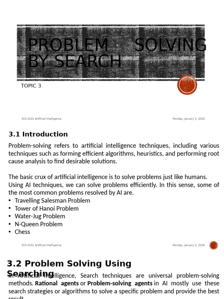 AI Problem Solving Techniques Overview | PDF | Algorithms ...