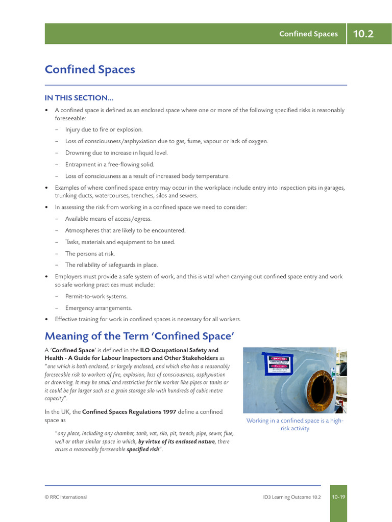 Understanding Confined Spaces Risks | PDF | Personal Protective ...
