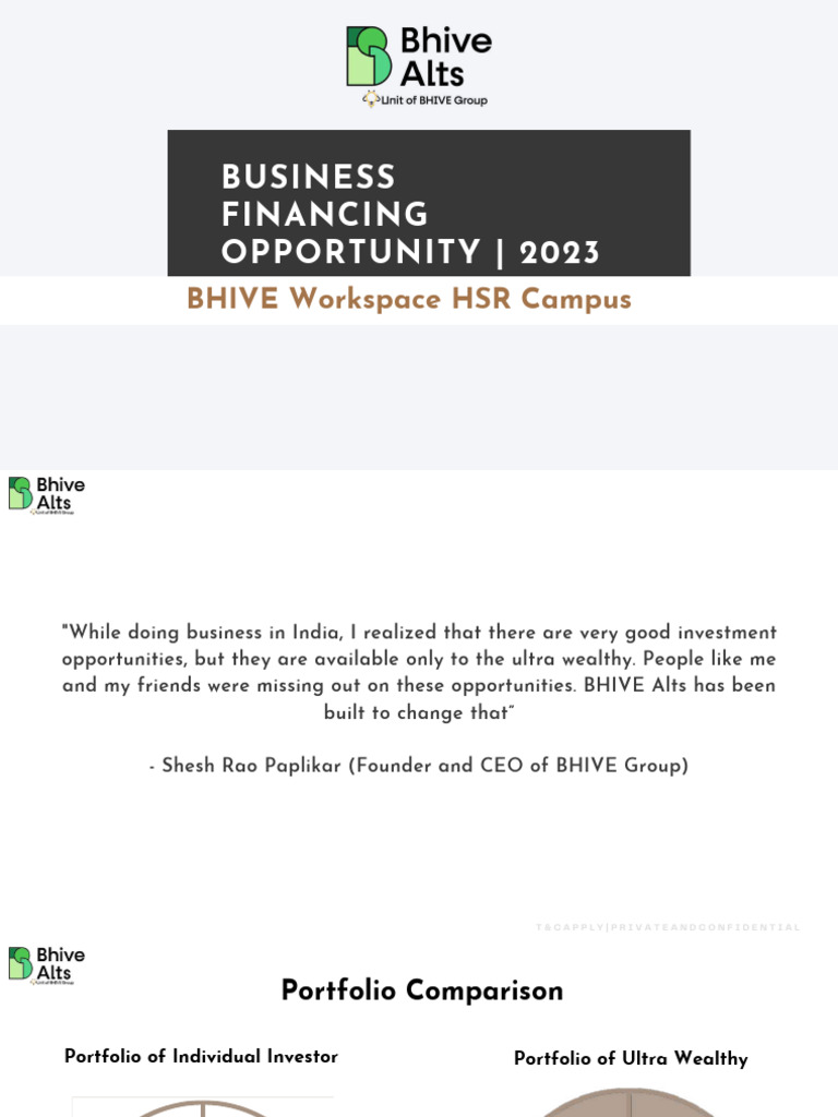 BHIVE HSR Campus Investment Opportunity | PDF | Investing | Forecasting