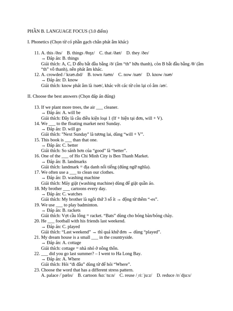PHẦN B | PDF