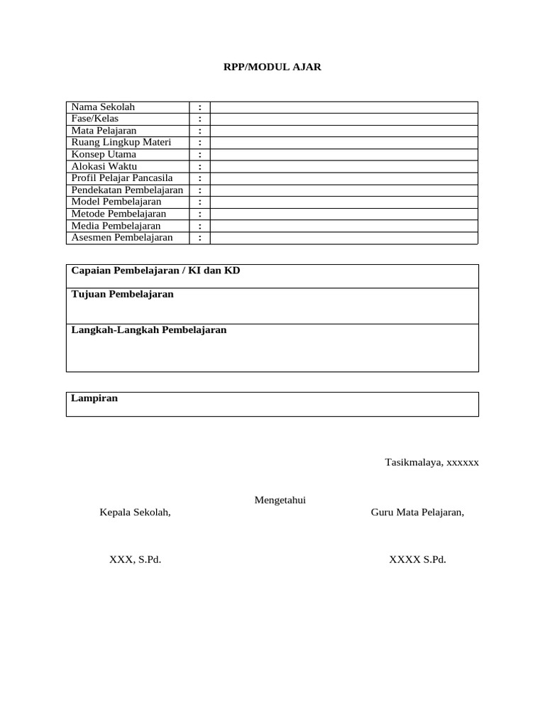 RPP Modul Ajar Sekolah Dasar | PDF