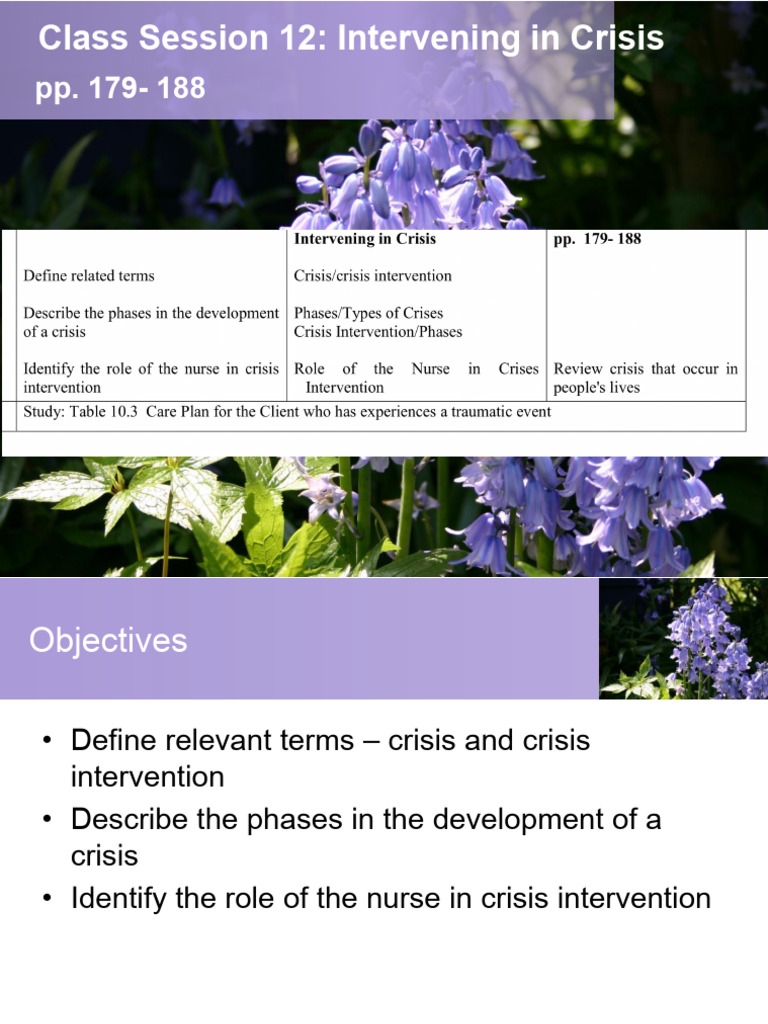 Crisis Intervention Phases and Roles | PDF | Psychological Trauma | Anxiety