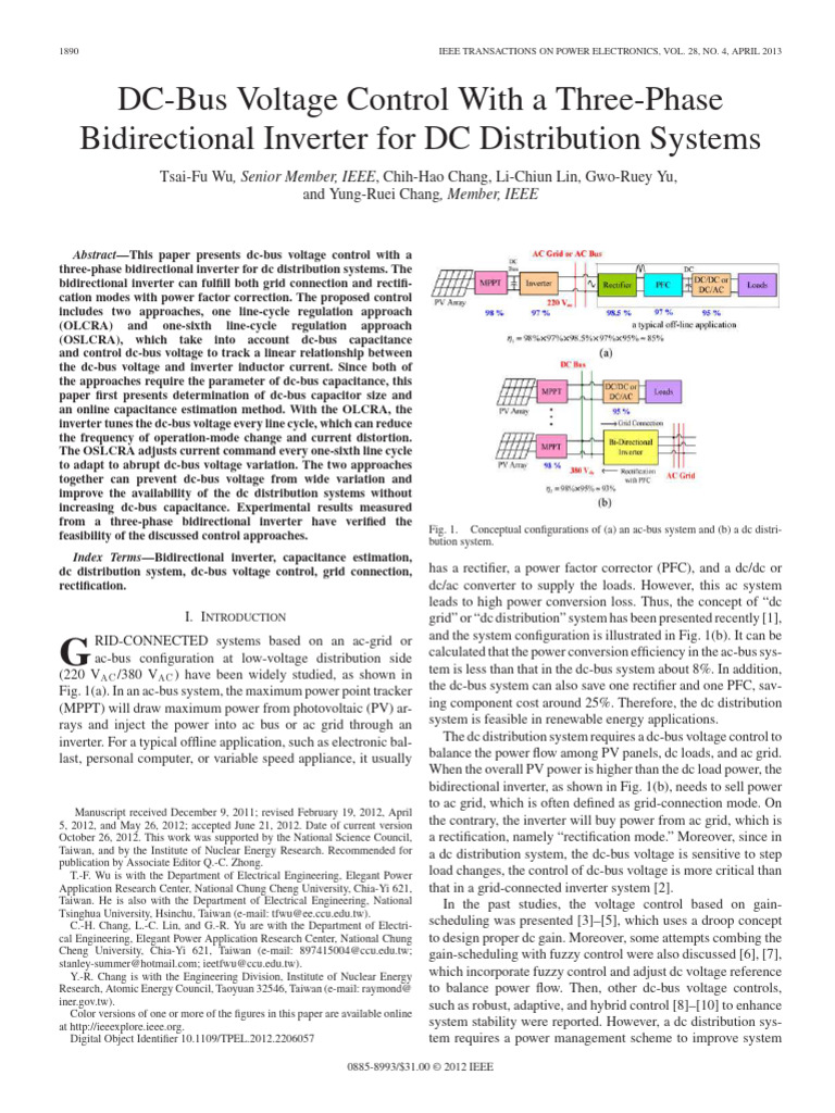 DC-Bus Voltage Control for Inverters | PDF | Power Inverter | Capacitor