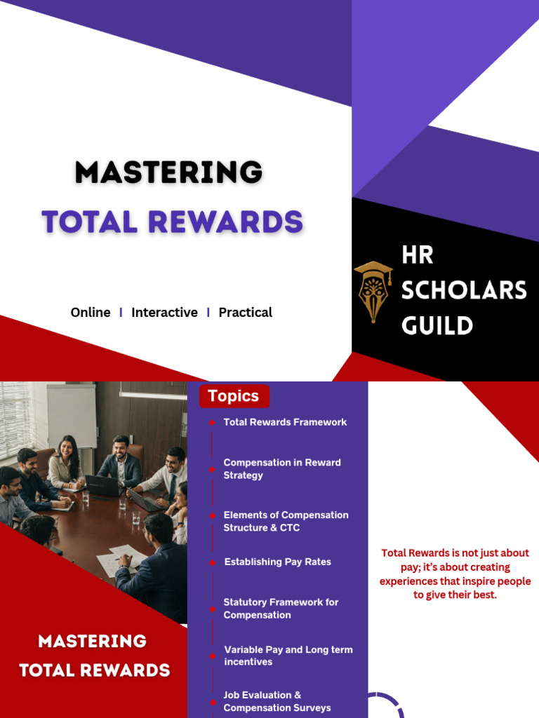 Total Rewards Strategy Training Program | PDF | Salary | Incentive