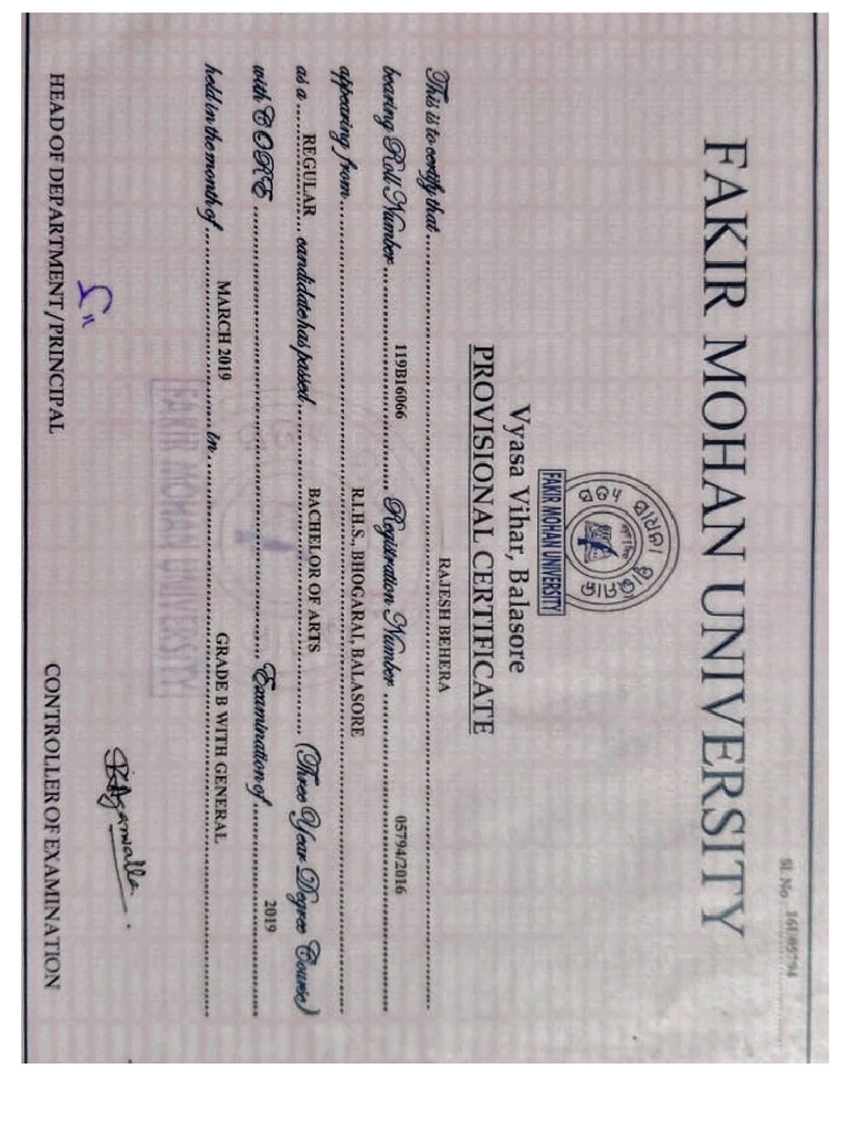 Raja's Certificate | PDF