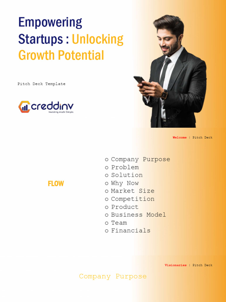 Startup Pitch Template | PDF | Startup Company | Small Business ...