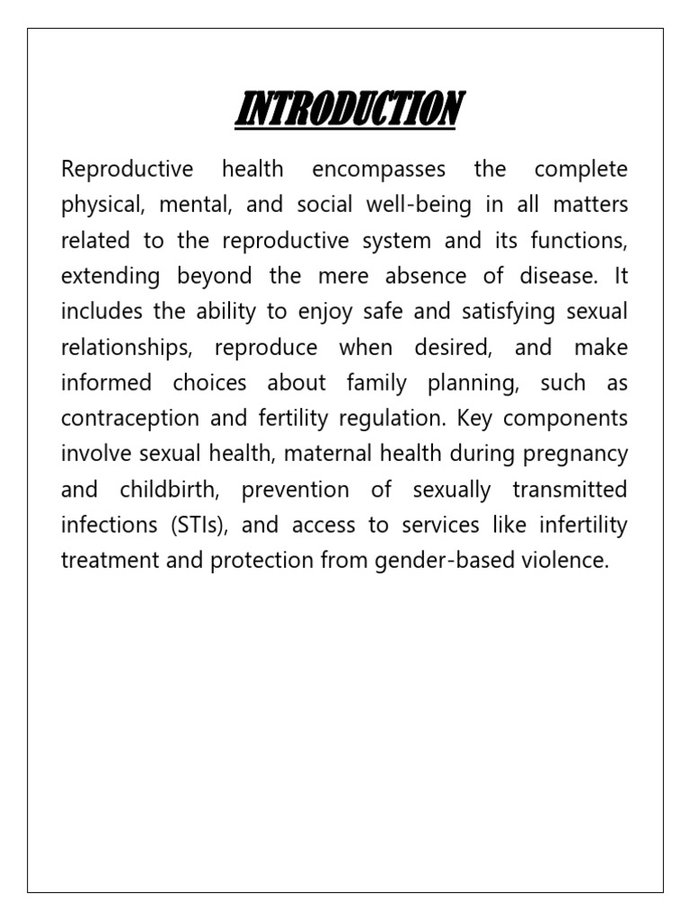 Essential Guide to Reproductive Health | PDF | Sexually Transmitted ...