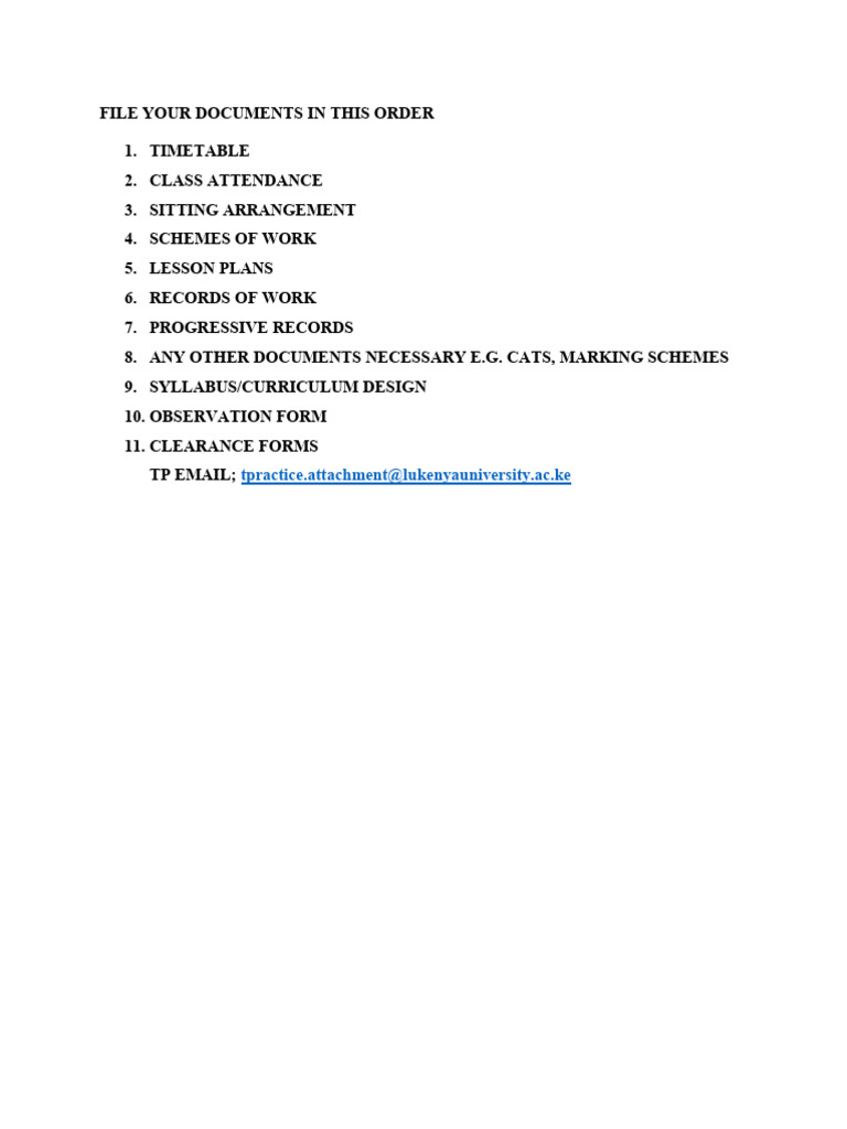 File Your Documents in This Order | PDF