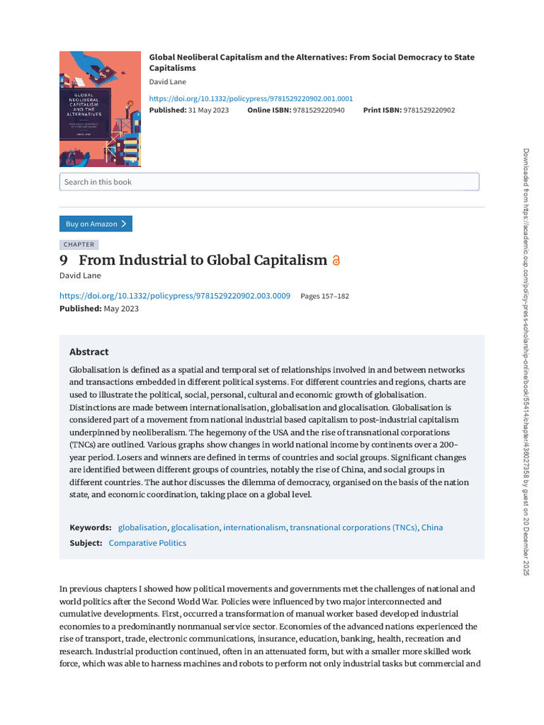 Neoliberalism and Global Capitalism Trends | PDF | Globalization ...