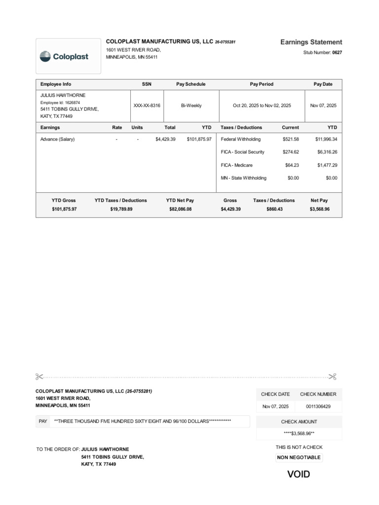 Stub 1 2025 | PDF | Personal Finance | Taxes