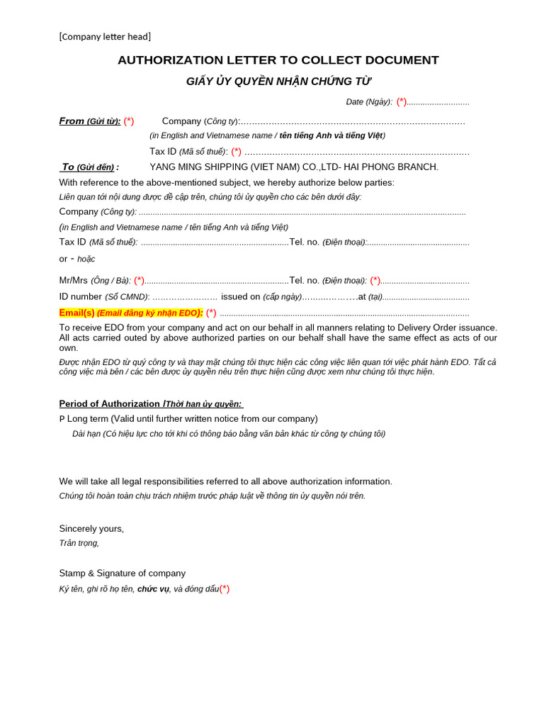 Form Đăng Ký Edo | PDF