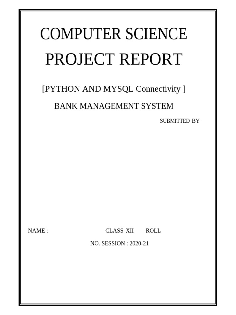 Python MySQL Bank Management System | PDF | Databases | Gratitude