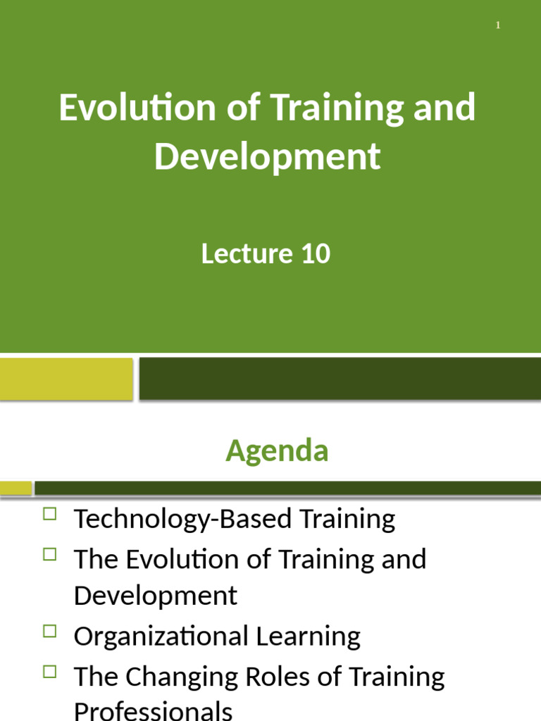 Class 10_Evolution of Training and Development_Student | PDF ...