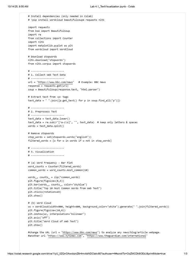 Web Text Data Visualization Guide | PDF | Web 2.0 | Text