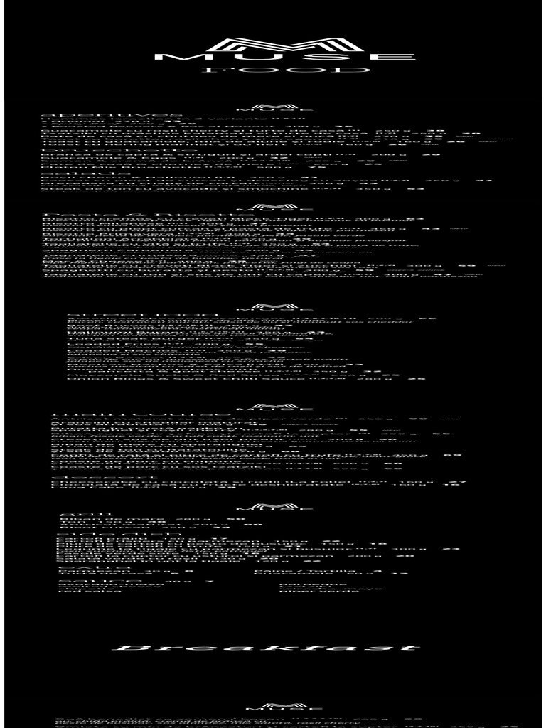 Muse Menu | PDF