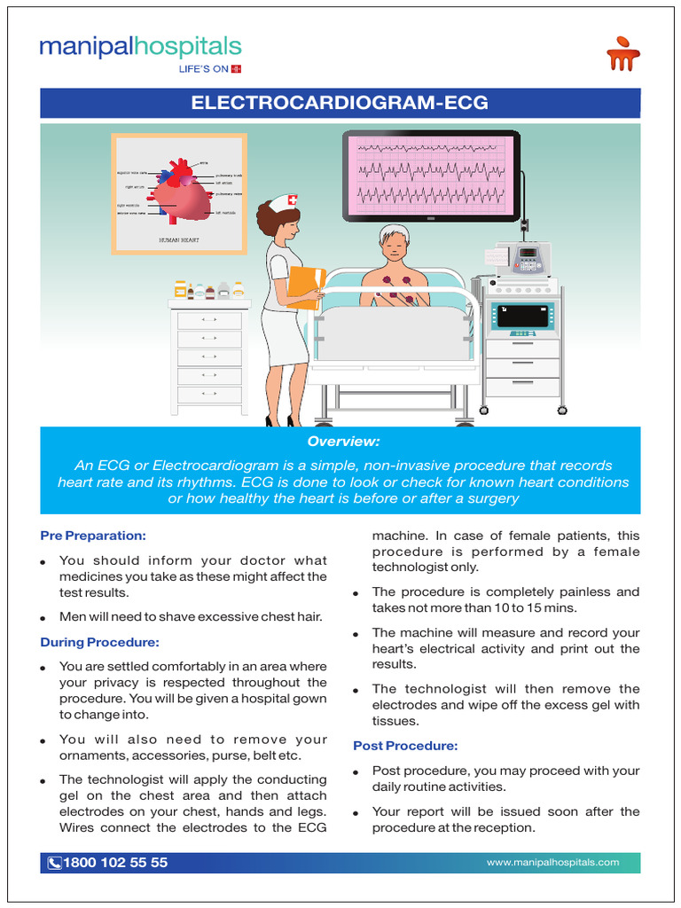 ECG Procedure: Preparation & Overview | PDF