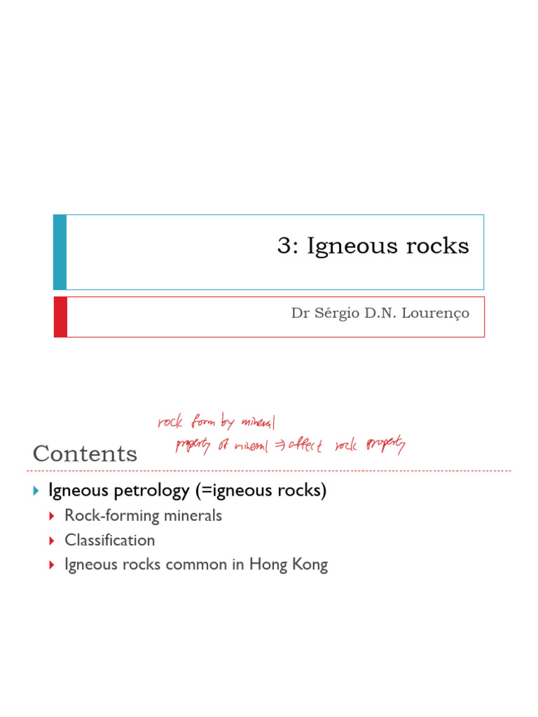 Igneous Rocks: Types and Minerals | PDF | Igneous Rock | Rock (Geology)
