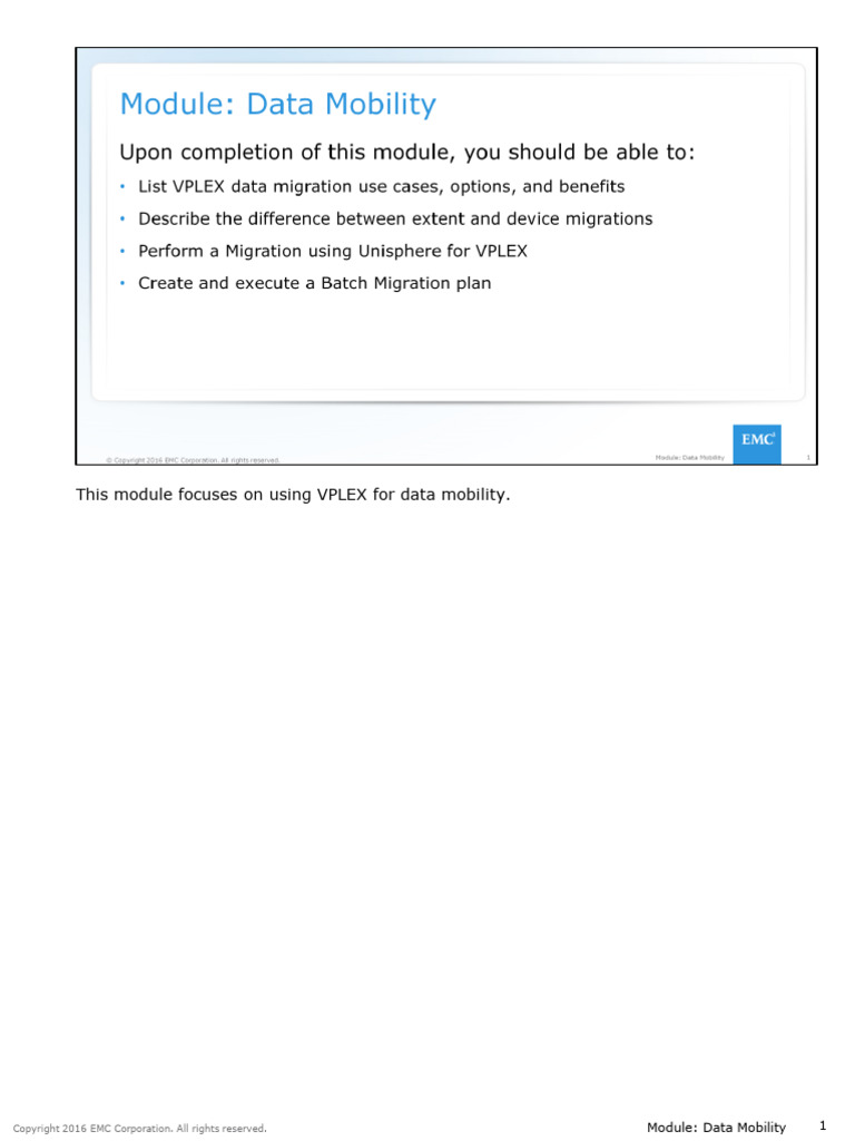 06 - VPLEX - Data Mobility v6.0 | PDF | Cloud Computing | Computer Data ...